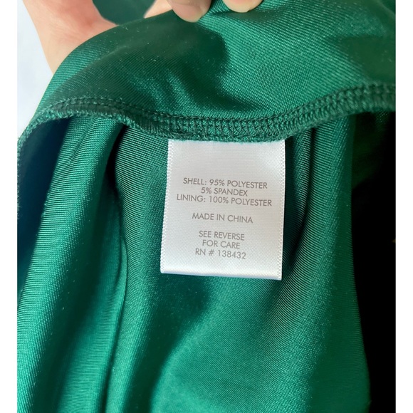 EUC Fervour Dark Green Velvet Skater Dress | Emerald ModCloth Zesty Festivities - Picture 7 of 7